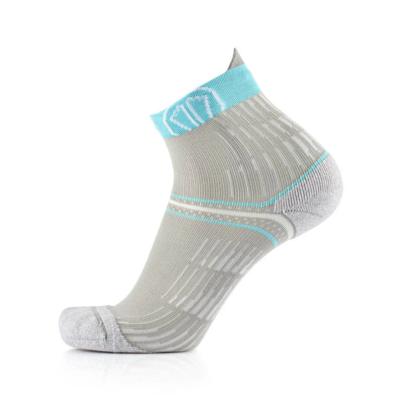 Running socks - Run Anatomic Comfort Ankle women grey/turquoise