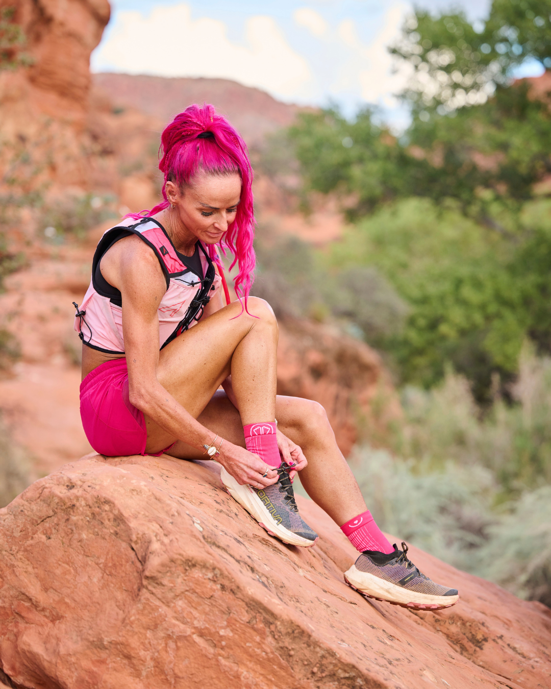 Running socks - Run Pink